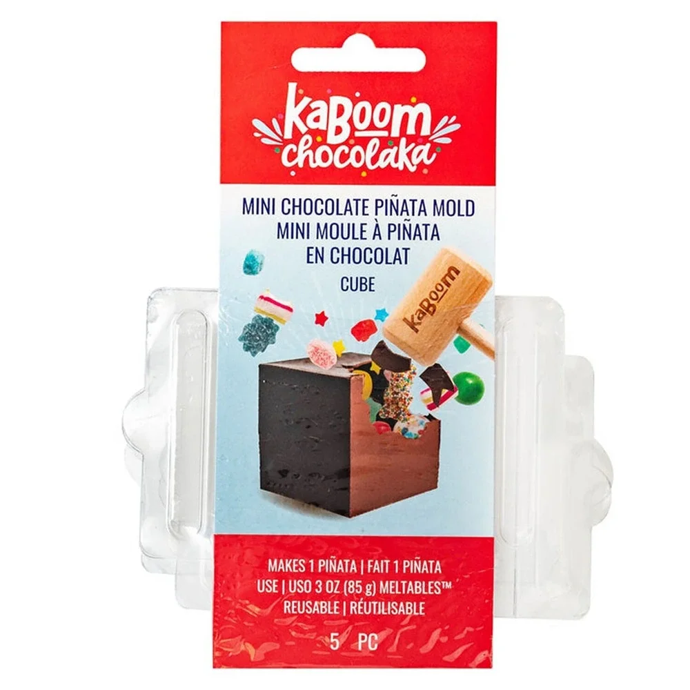 American Crafts Kaboom Chocolaka Mini Chocolate Pinata Mold-Cube 5 Pc. Reusable